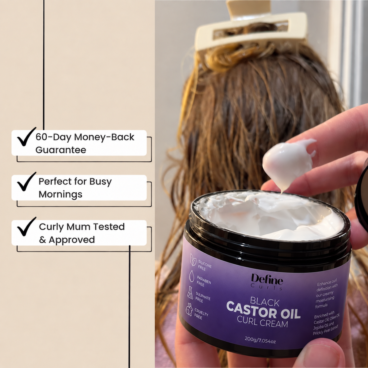 Black Castor Oil Curl Cream 200g